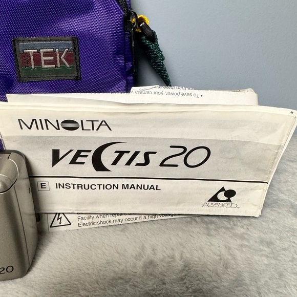 Minolta Vectis 20 APS Film Camera w/ Manual & Case – Vintage Point & Shoot - Picture 9 of 15
